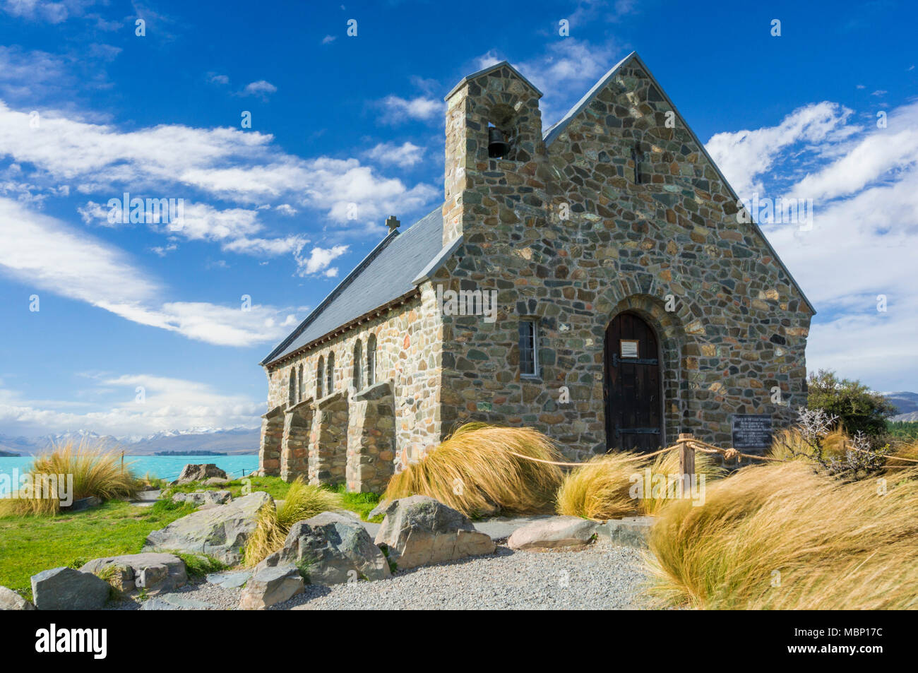 Kirche des Guten Hirten Lake Tekapo Neuseeland mackenzie Bezirk South Island nz TEKAPO Lake Tekapo Neuseeland Südinsel Neuseeland Stockfoto
