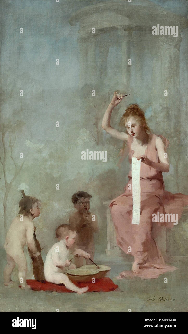 Louis Henri Deschamps - Der kleine Musiker Stockfoto