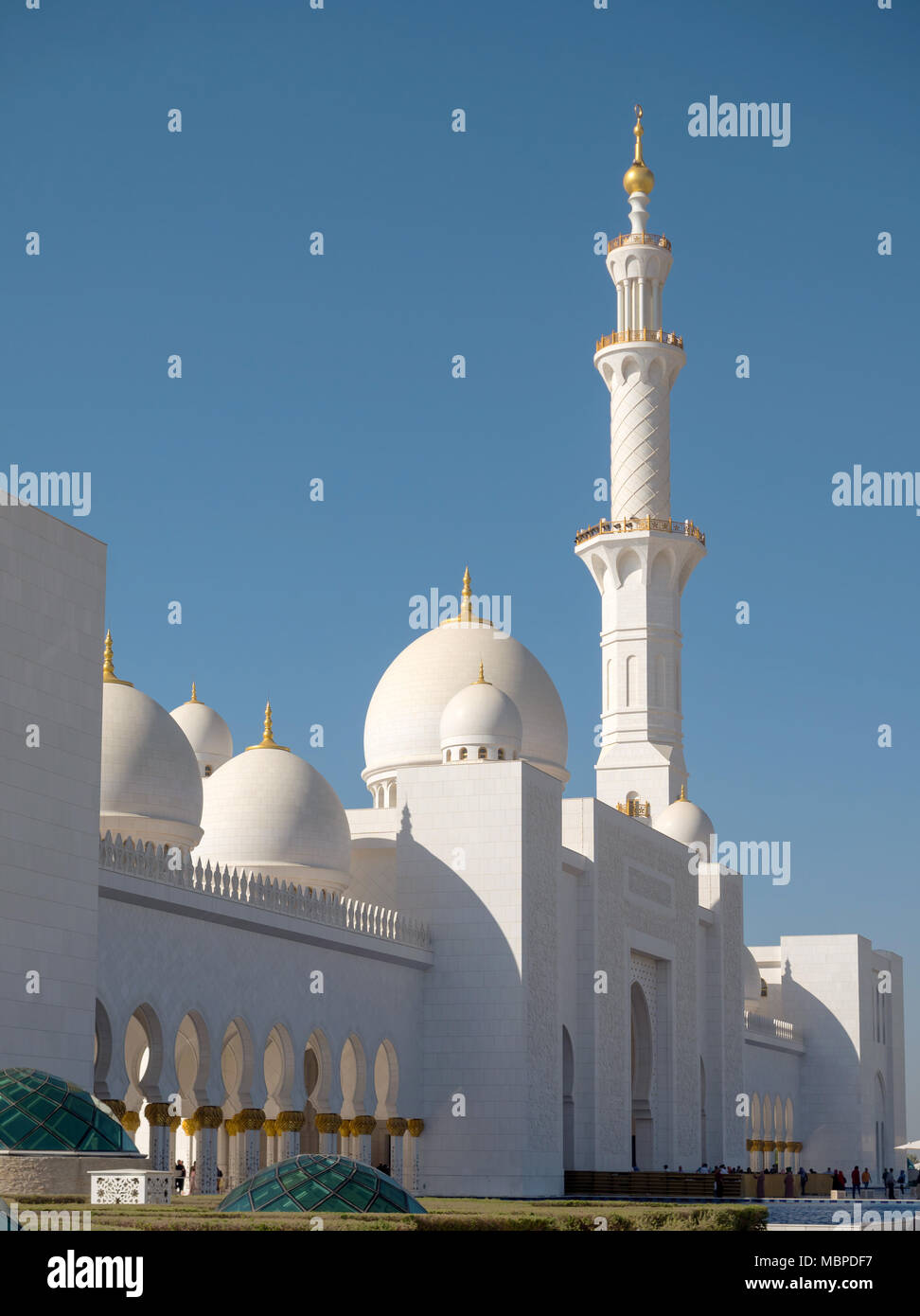 Die schöne Sheikh Zayed Moschee in Abu Dhabi Stockfoto