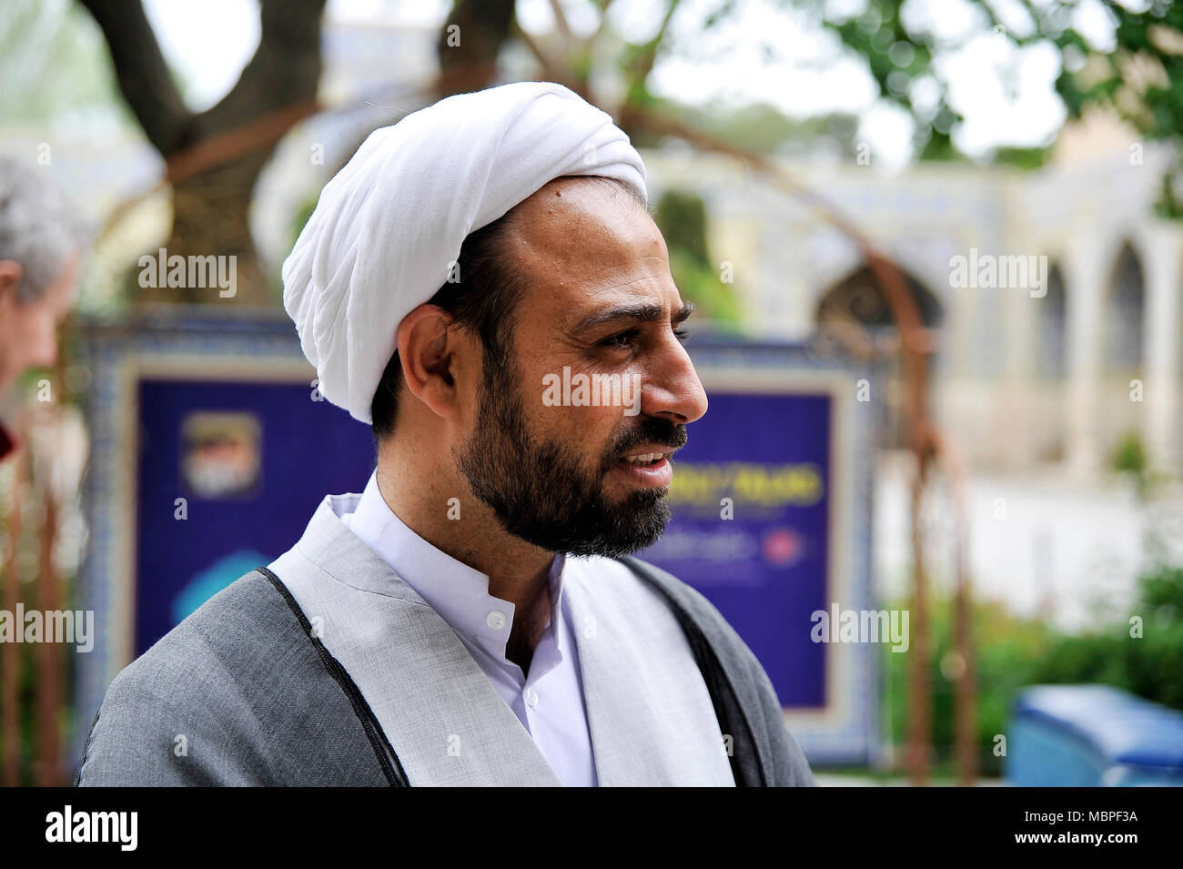 Imam in der Koranschule, Esfahan - Iran Stockfoto