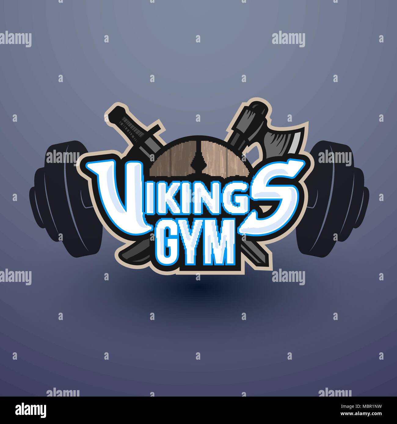Vikings sport Logo, Vektor Emblem für gym Stock Vektor