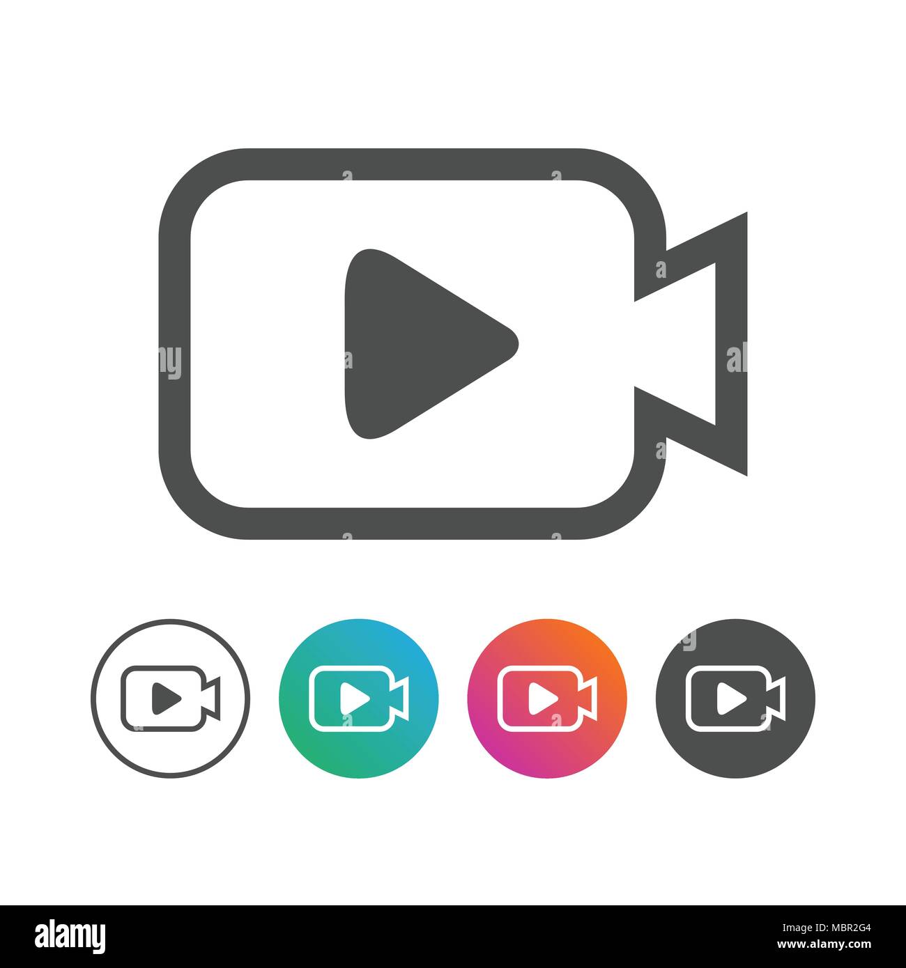 Einfache Kamera Video das Symbol Symbol Vektor Grafik Logo Design. Stock Vektor