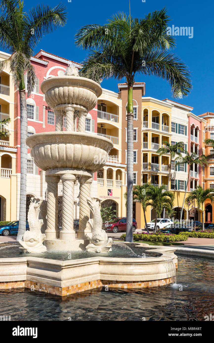 Bayfront, ein gehobenes Gewerbe- und Wohnanlage in Naples, Florida, USA Stockfoto
