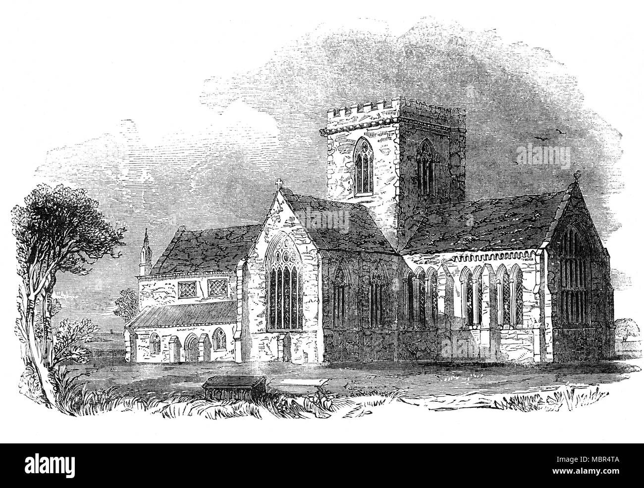 Die Kathedrale der Heiligen Asaph und Cyndeym, die gemeinhin als St Asaph Cathedral ist eine Kathedrale in Denbighshire, North Wales. Die Kathedrale stammt aus 1.400 Jahren, während das heutige Gebäude stammt aus dem 13. Jahrhundert und wird manchmal behauptet, die kleinste Anglikanische Kathedrale in Großbritannien zu sein. Die ältesten Teile des heutigen Gebäudes stammen aus dem 13. Jahrhundert, wurde ein neues Gebäude auf dem Gelände, die nach dem ursprünglichen Stein Kathedrale von König Edward verbrannt wurde ich in 1282. Die Rebellion der Owain Glyndŵr führte zu einem Teil der Kathedrale verringert werden, so dass eine siebzig Jahre ruinieren. Stockfoto