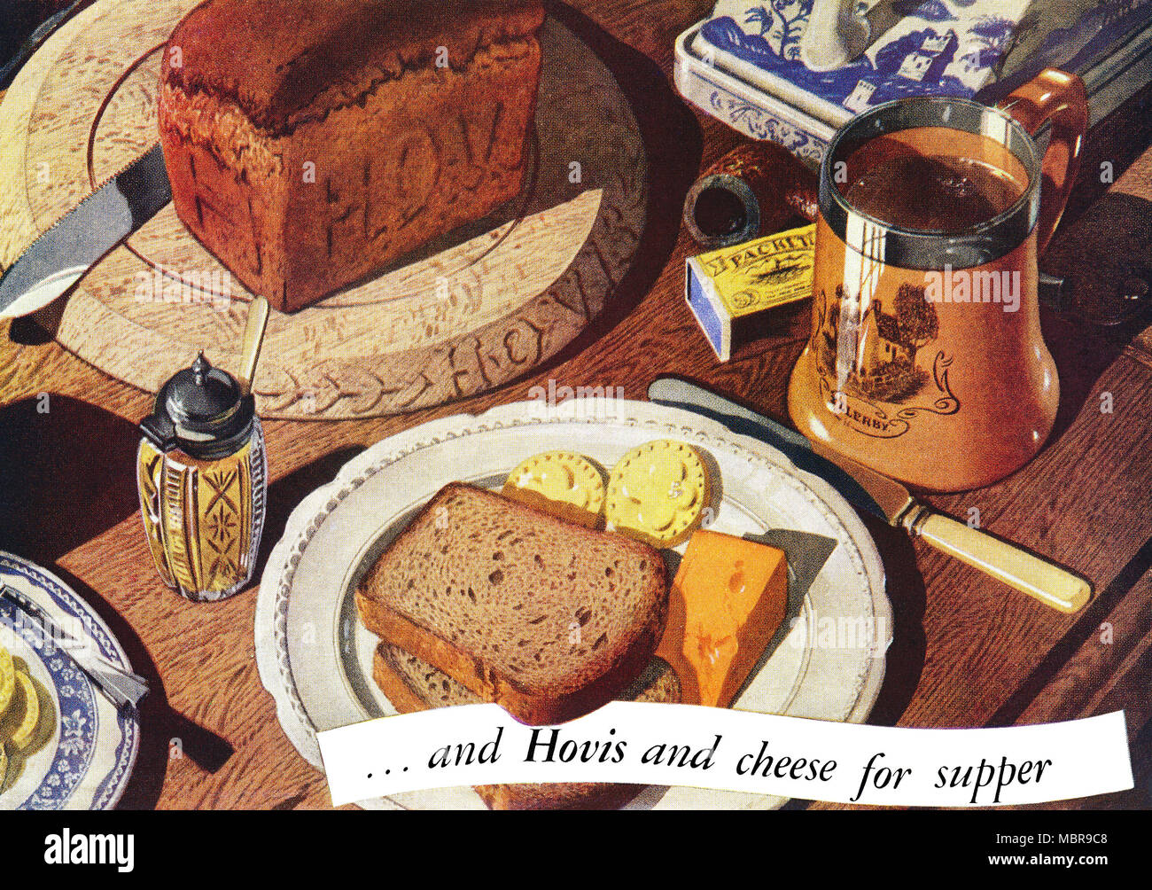 1949 britischen Werbung für Hovis Brot. Stockfoto