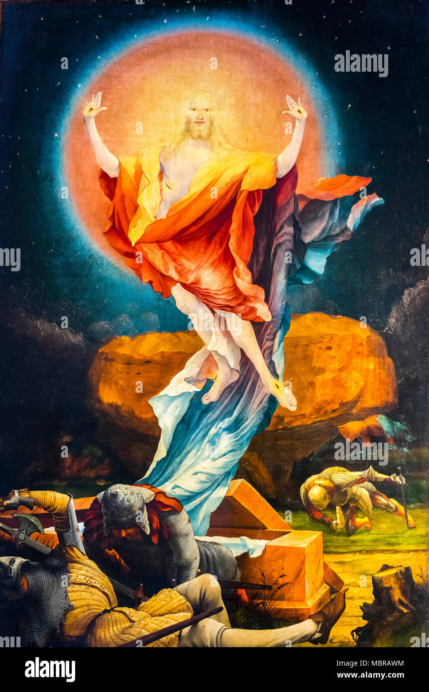Isenheimer Altar von Matthias Grünewald, Gemälde aus dem Zyklus von Gemälden, die Auferstehung