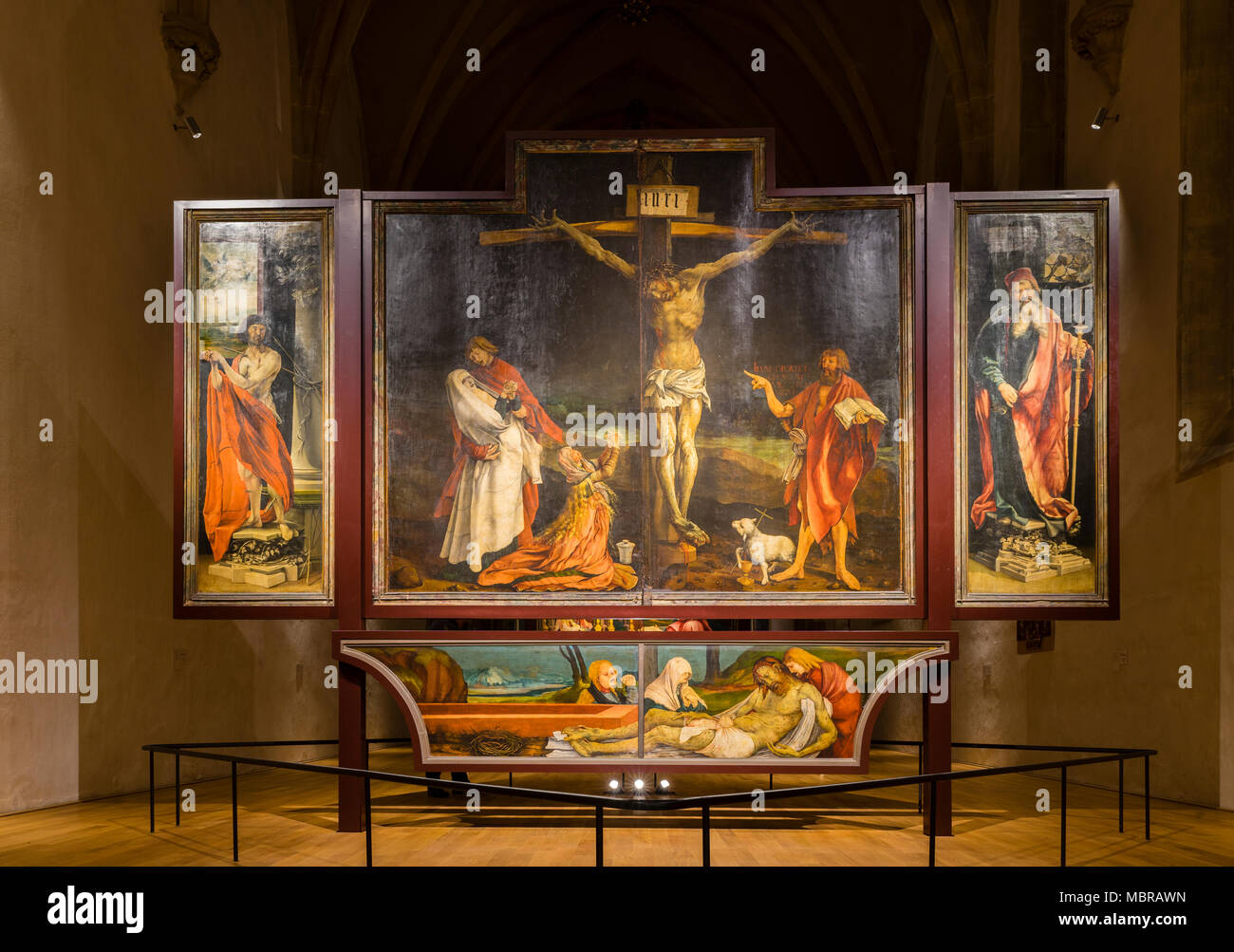 Isenheimer Altar von Matthias Grünewald, Kreuzigung, Museum Unterlinden, das Musée Unterlinden