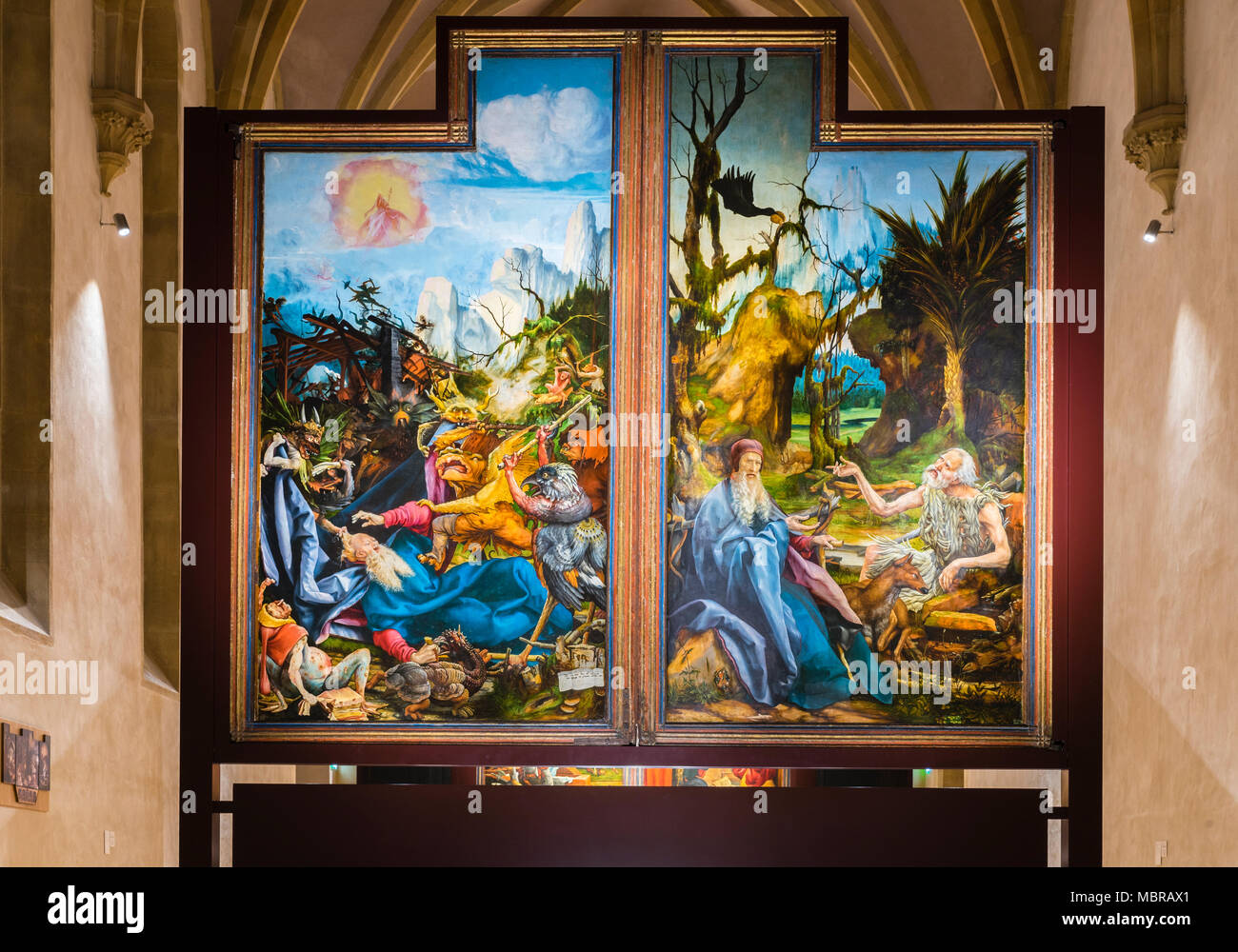 Isenheimer Altar von Matthias Grünewald, Gemälde, die Versuchungen des Heiligen Antonius und des