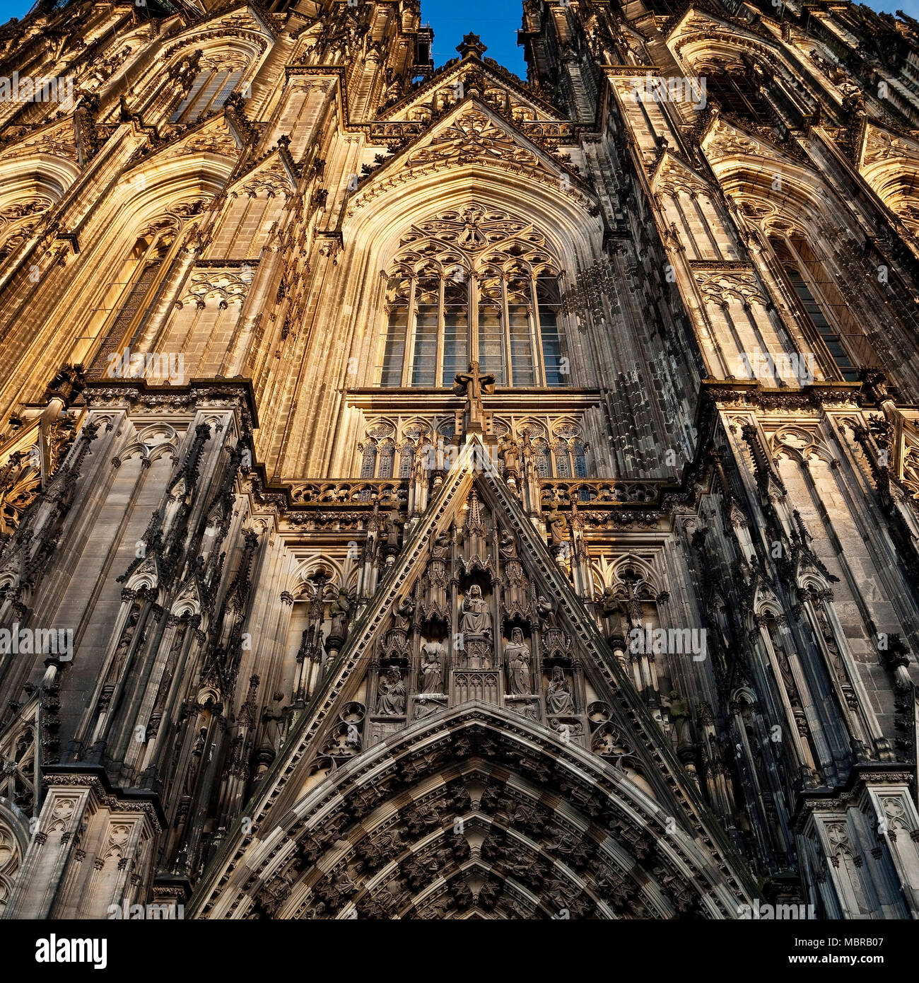 Westfassade, der Kölner Dom, Köln, Rheinland, Nordrhein-Westfalen, Deutschland Stockfoto