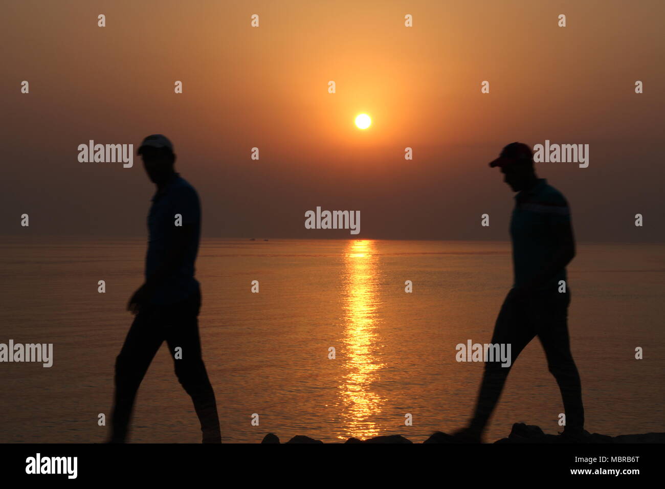 Am Meer in Kuwait Stockfoto