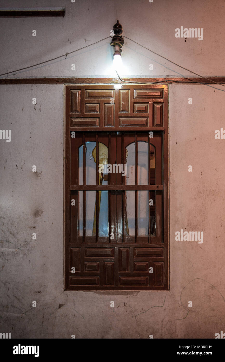 Alte für Holzfenster im historischen Dorf Jeddah, Saudi-Arabien Stockfoto