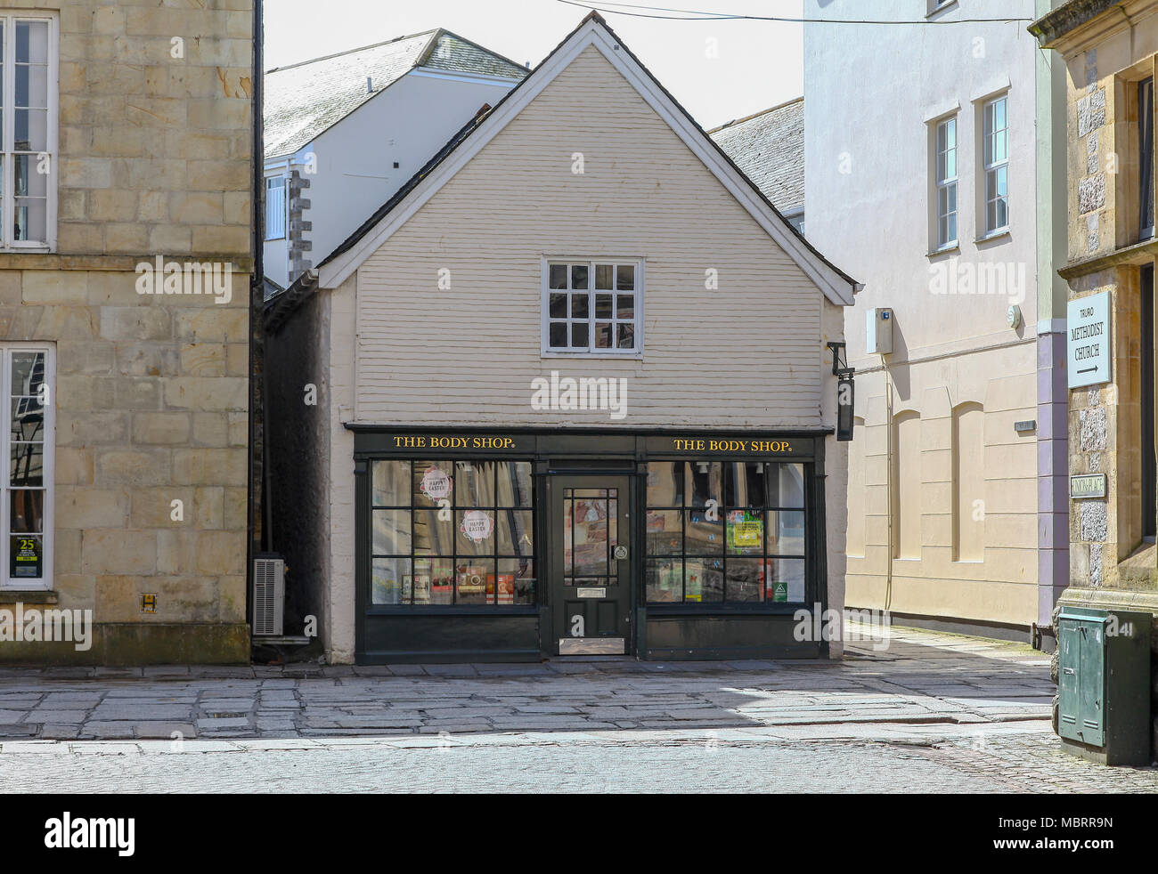 The Body Shop Ladengeschäft oder Online-shop, Truro, Cornwall, South West England, Großbritannien Stockfoto