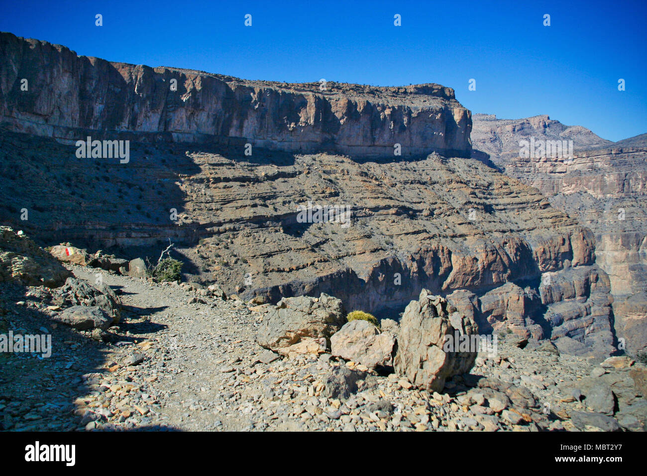 Jebel Shams, Hajar Berge, Oman Stockfoto