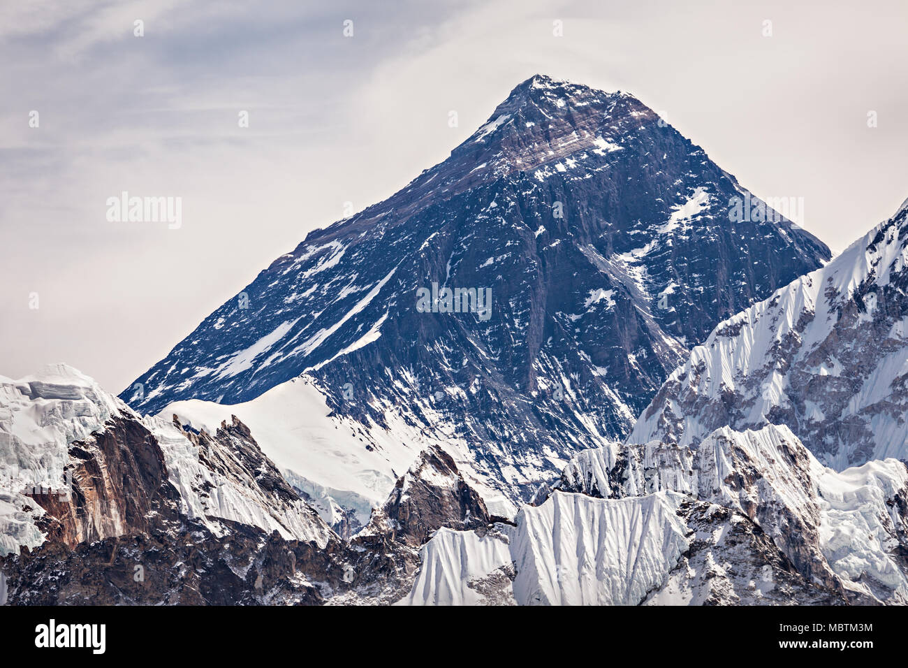 Everest ist der höchste Berg der Welt, Himalaya, Nepal Stockfotografie