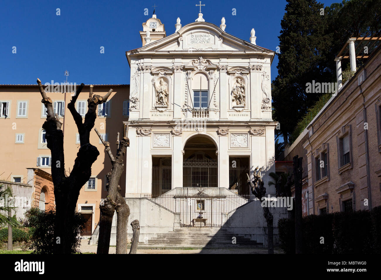 Kirche des hl. Isidor - Rom (Sant'Isidoro degli Irlandesi) - Irische geistliche Erbe in Italien Stockfoto