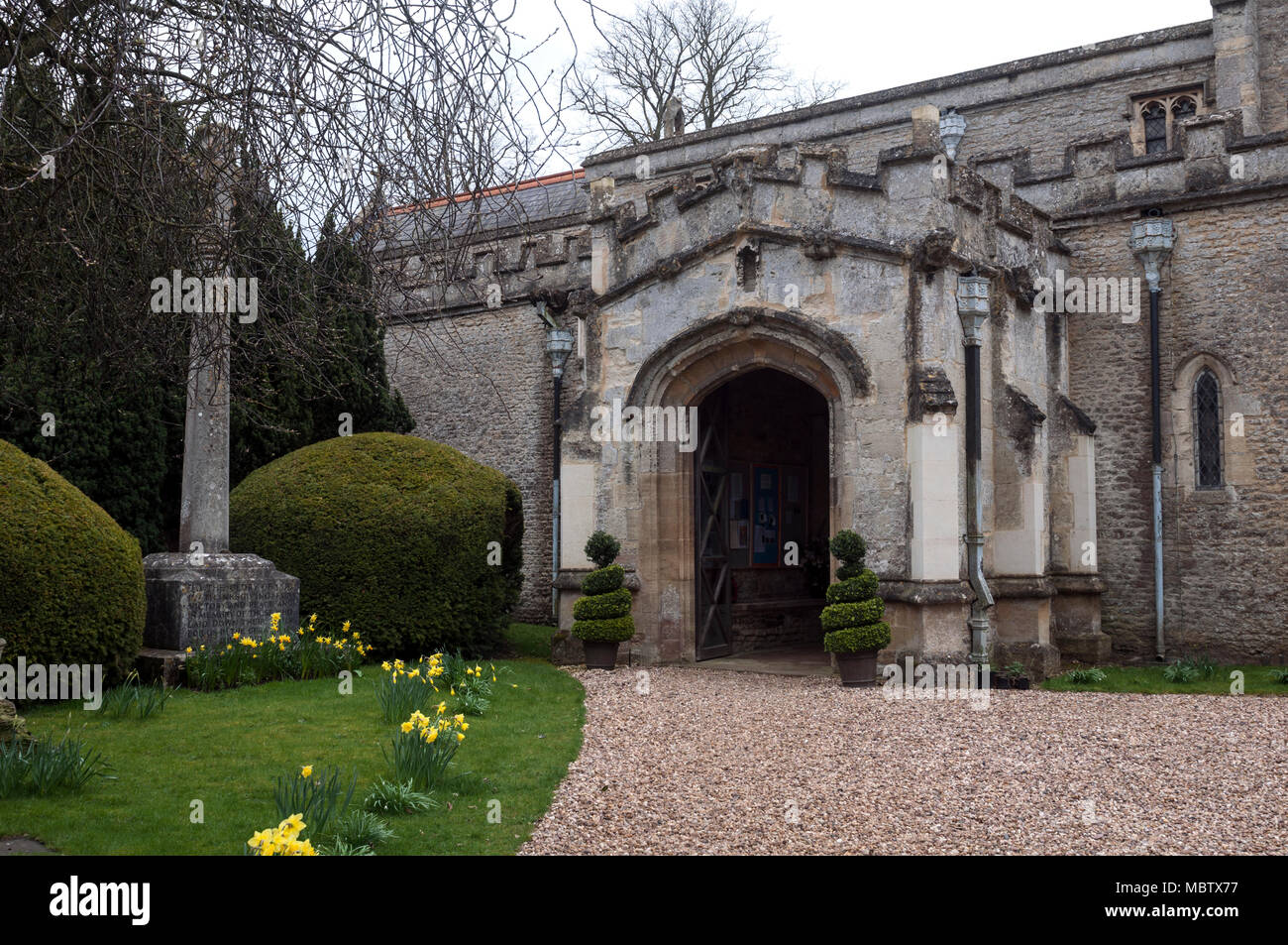 Der Süden Veranda, St. Maria und St. Edburga Kirche, Stratton Audley, Oxfordshire, England, Großbritannien Stockfoto