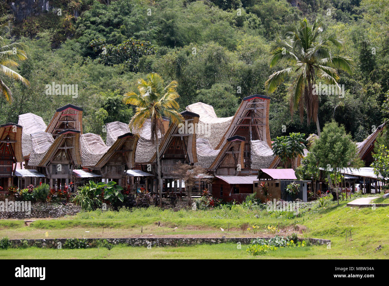 Toraja in Bestform: Ke'te' Kesu Weltkulturerbe Stockfoto