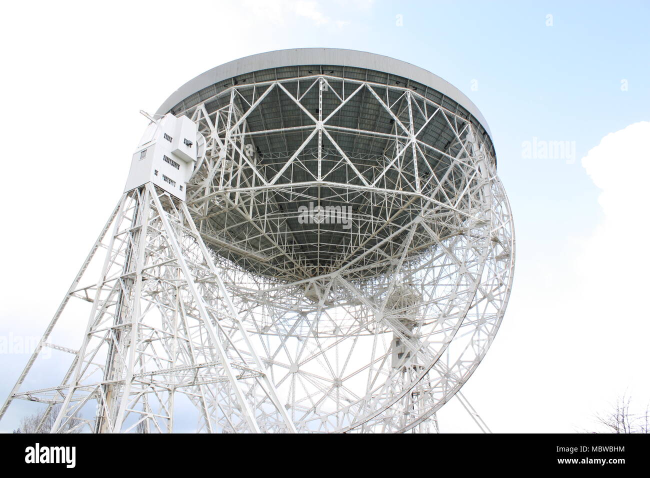 Jodrell Bank Observatory, Macclesfield, Cheshire/Die dritte größte Radioteleskop der Welt. Stockfoto