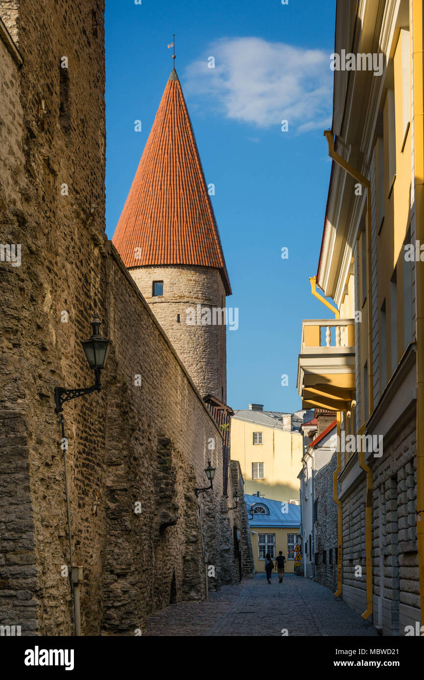 Eppingi Eppingi gerissen (Turm), der Turm aus dem 15. Jahrhundert, das ein wenig abseits der Menschenmassen, aber eindrucksvollen im Zustand, in Tallinn (Estland). Stockfoto