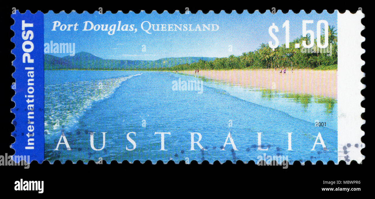 Australien - ca. 2001: einen Stempel in Australien gedruckten zeigt, Port Douglas, Queensland, 2001 Stockfoto