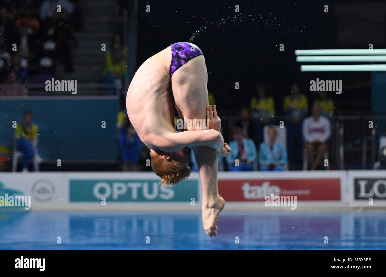 Queensland, Australien. 11. April 2018. James HEATLY (SCO). Tauchen. Mens 1m Sprungbrett endgültig. XXI Commonwealth Games. Oxenford Studios. Gold Coast 2018. Queensland, Australien. 11 Apr, 2018. Credit: Sport in Bildern/Alamy leben Nachrichten Stockfoto
