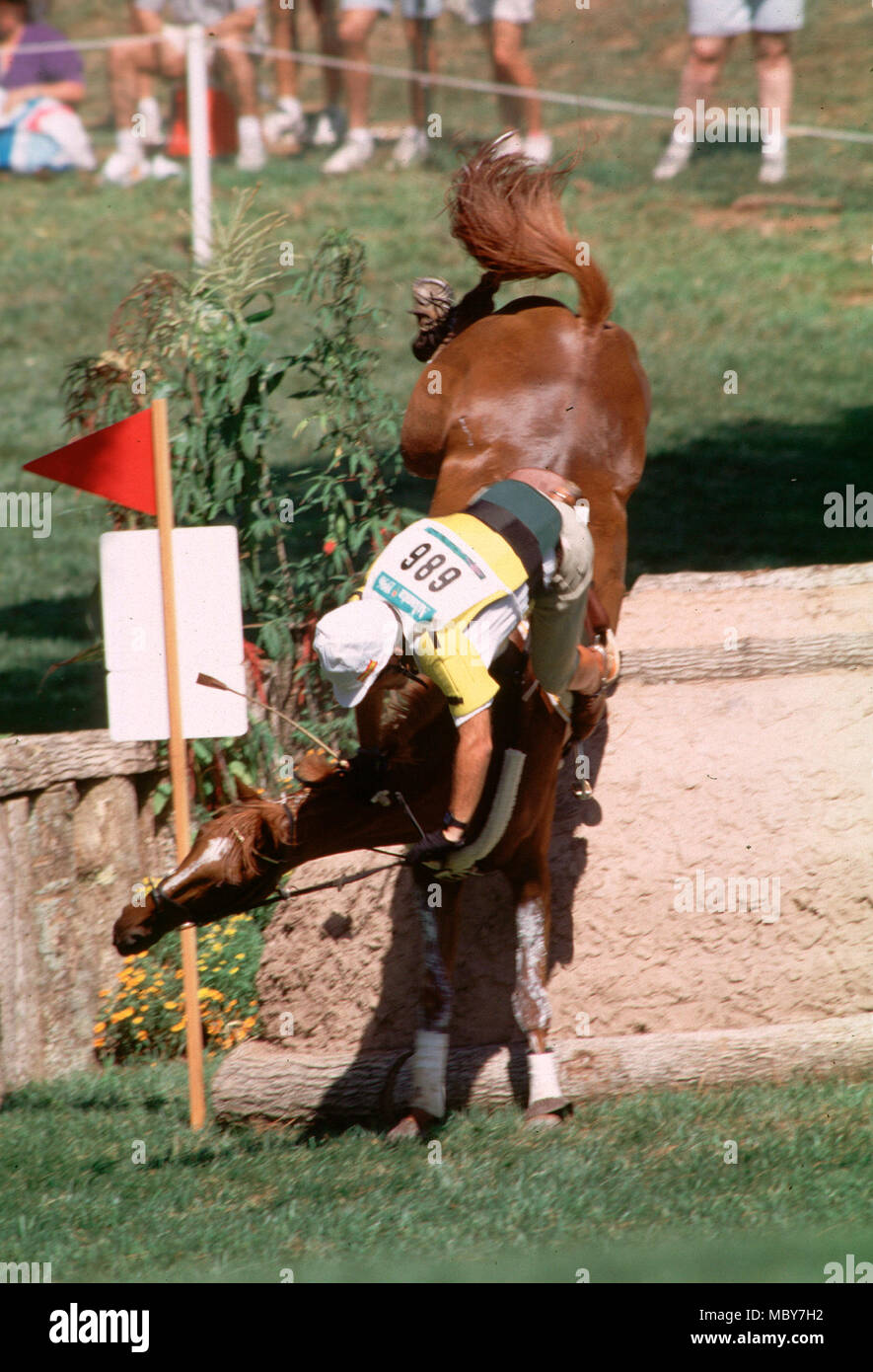 Enrique Sarasola (ESP) fällt aus New Venture, die Olympischen Spiele in Atlanta 1996 Stockfoto