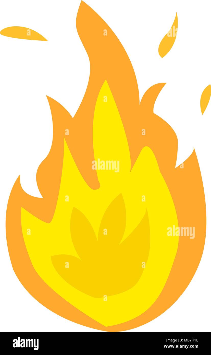 Der Brand Logo. Rot, Gelb fire-Vektor Stock Vektor