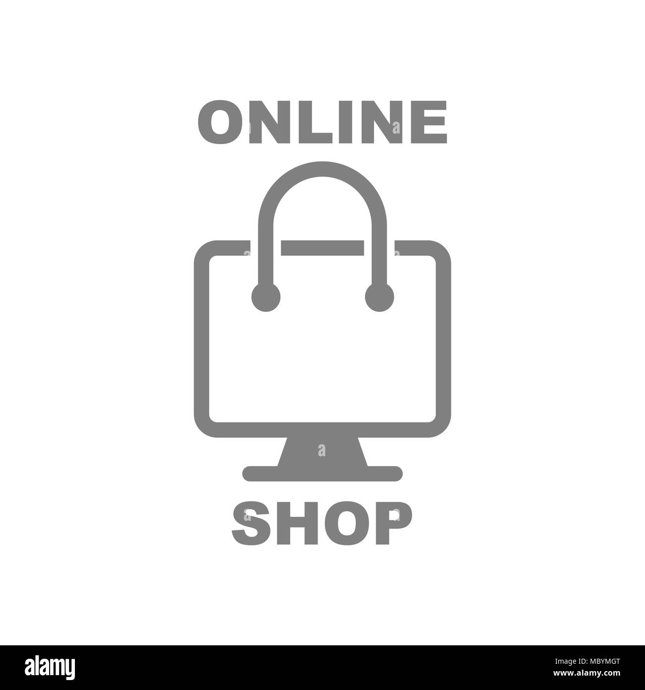Online Shopping. Abstrakte shop Logo, Design, Signet, Symbol, wortmarke Element für Vorlage Stock Vektor