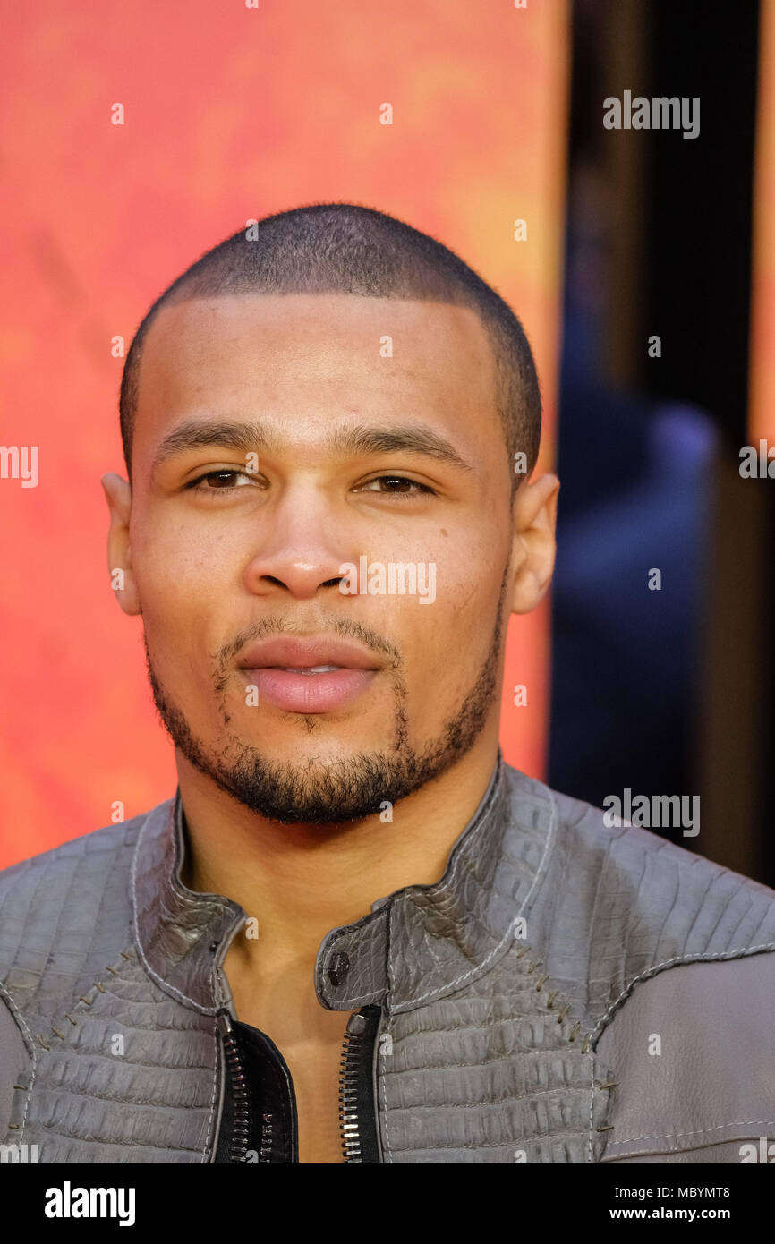 Chris Eubank Jr in der Europäischen Erstaufführung von Rampage am Mittwoch, den 11. April 2018 Cineworld Leicester Square, London statt. Im Bild: Chris Eubank jr. Stockfoto