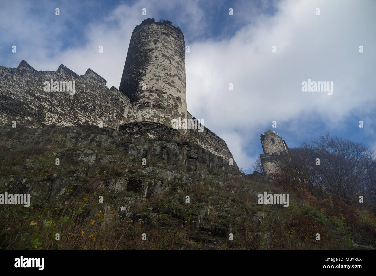 Bezděz Schloss in Nordböhmen, Tschechische Republik. Stockfoto