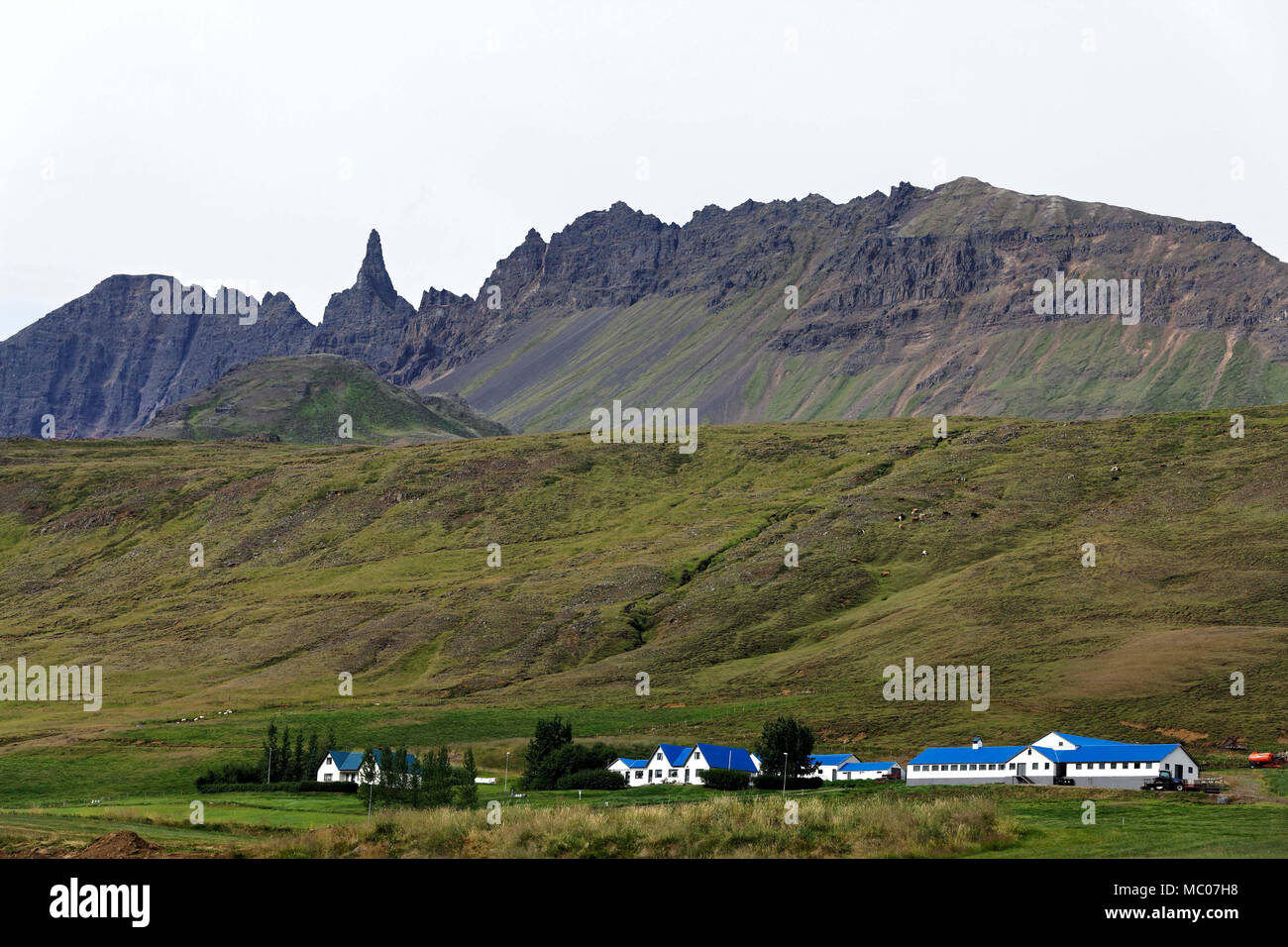 Jonasarlundur, Berglandschaft, Northern Island Stockfoto