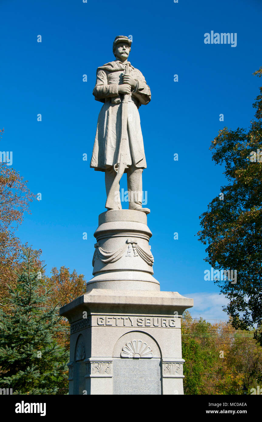 Soldaten Denkmal, Moodus, Connecticut Stockfoto