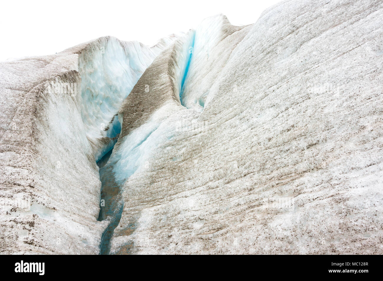 Trekking Abenteuer auf Lemon Gletscher, Juneau Icefield, Juneau, Alaska, USA Stockfoto