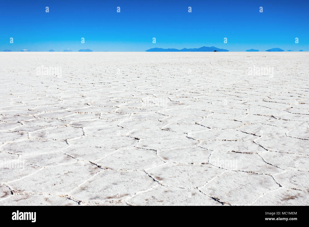 Salar de Uyuni (Salar de Tunupa) ist die Weltgrößte Salzsee in der Nähe von Uyuni, Bolivien Stockfoto
