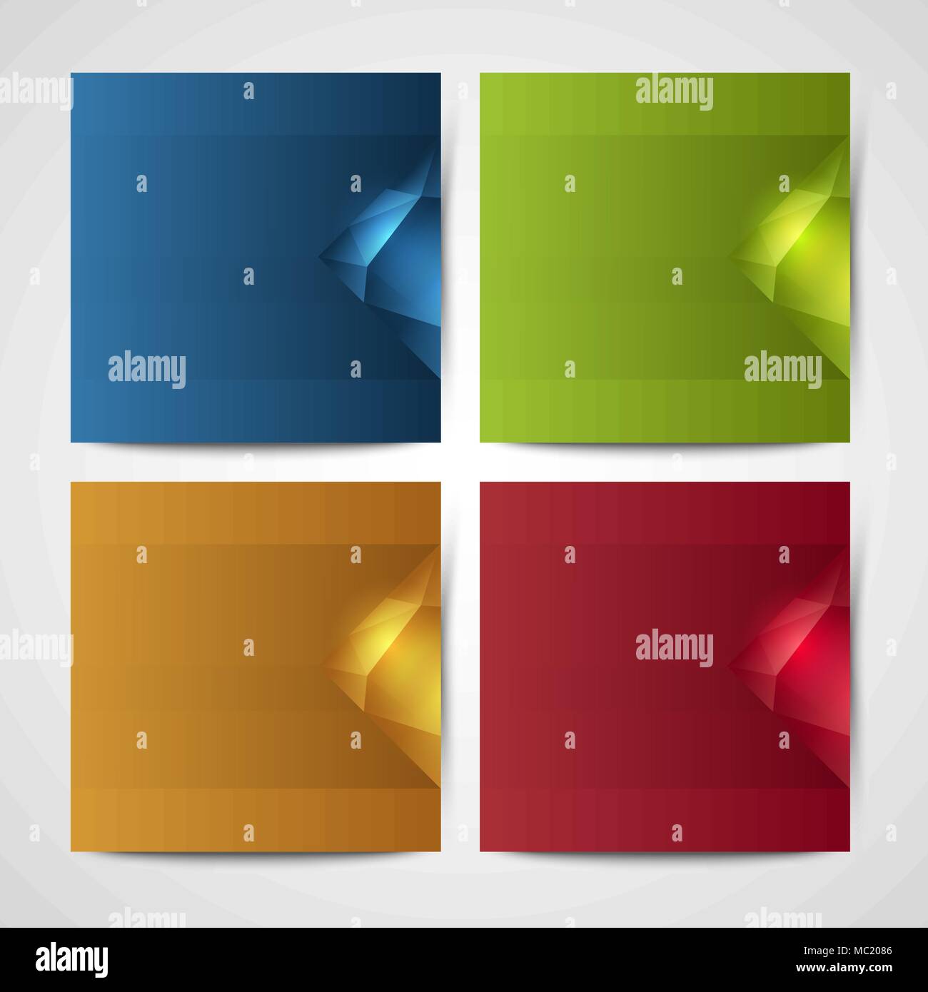 Abstrakte square Banner mit Kristallen, Design vorlage Stock Vektor