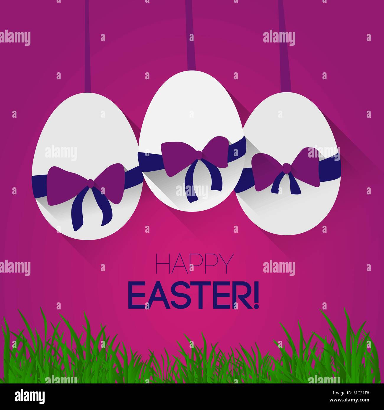 Ostern Hintergrund mit Eiern und Farbband Stock Vektor