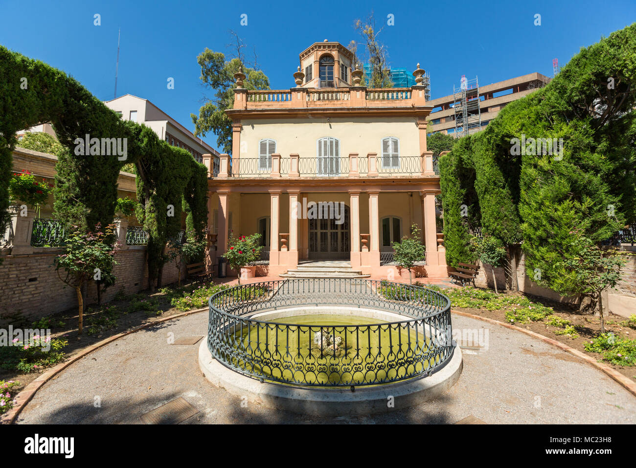 Fragmente von Monforte Gärten in Valencia, Spanien. Park Landschaft Konzept Stockfoto