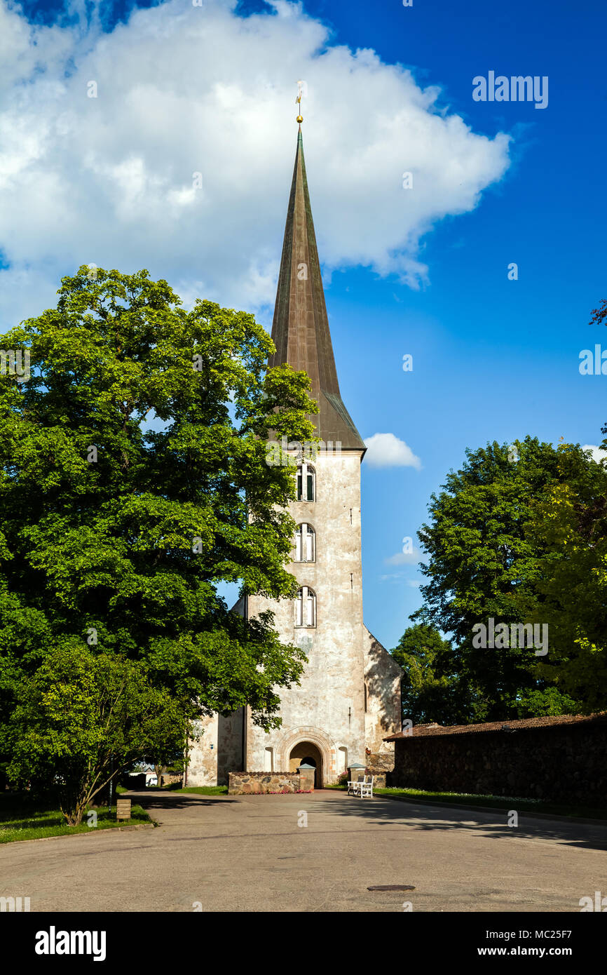 Lutherische Kirche in Jaunpils Stockfoto