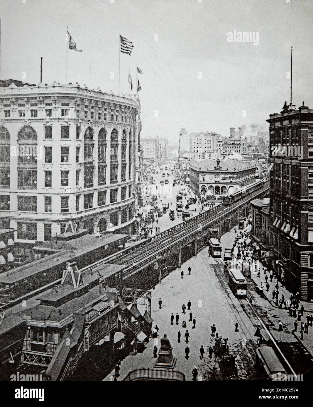 Daks und Macy Gebäude in New York City c 1910. Stockfoto