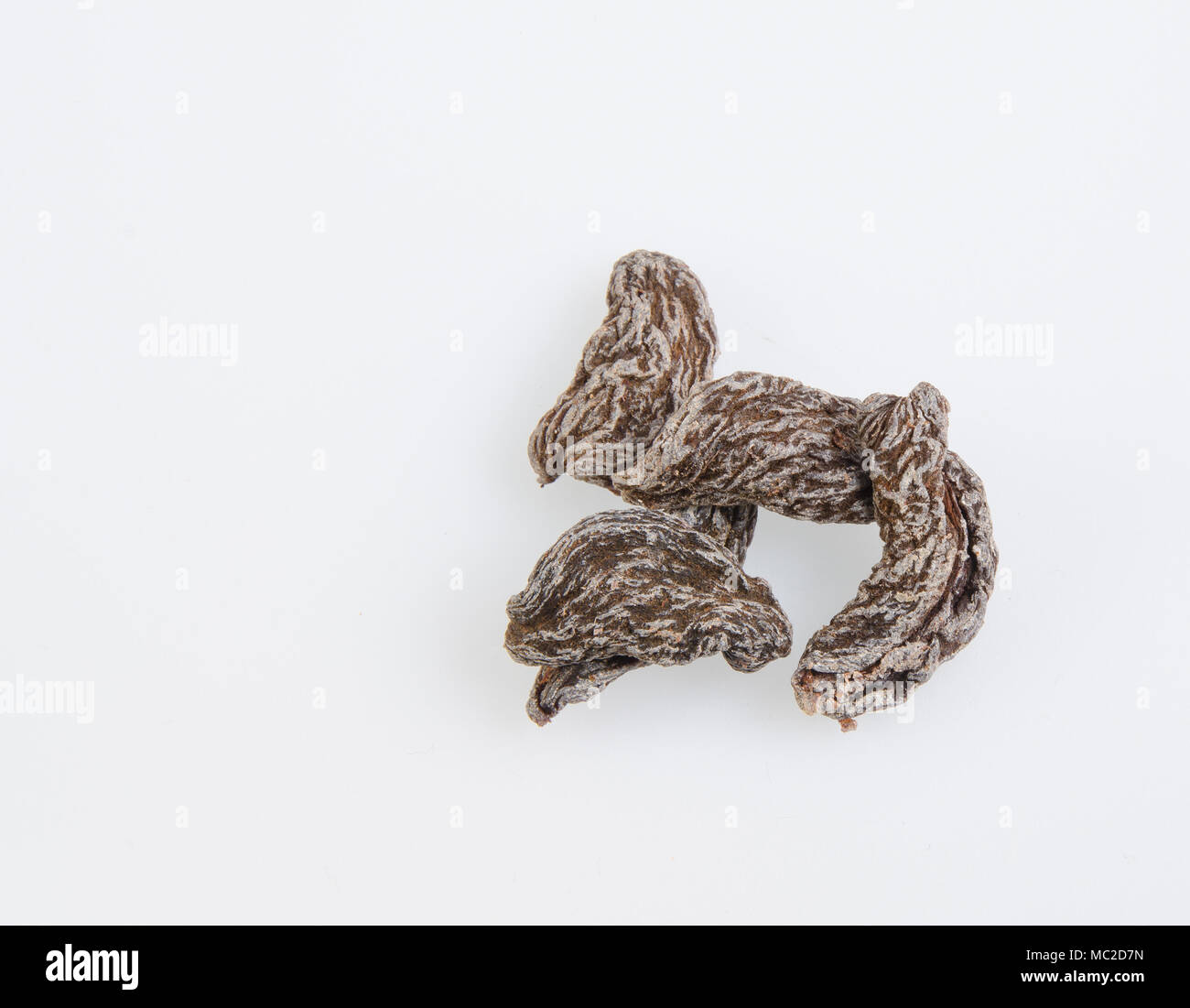 Getrocknet gesalzen Pfirsich (chinesische Pflaume, Japanische Aprikose) Auf dem Hintergrund Stockfoto
