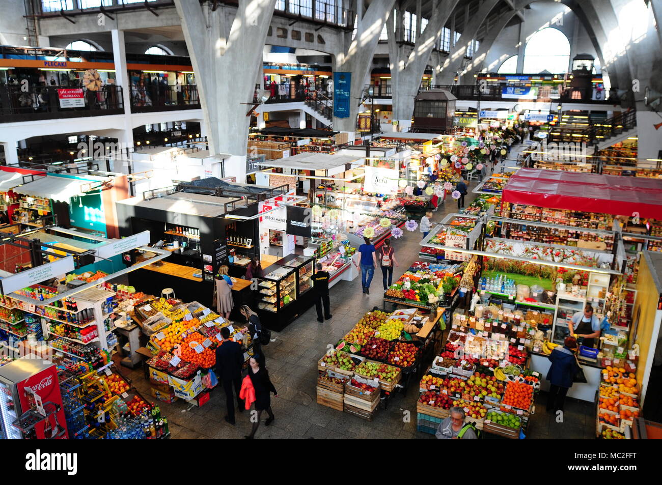 Stradom Markthalle Schlesien Breslau Polen April 2018 Stockfoto