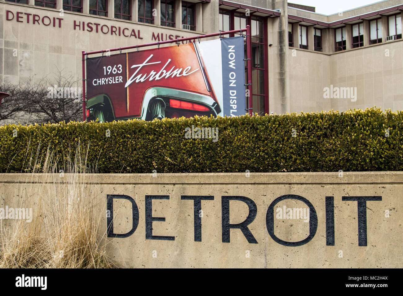 Äußere des Detroit Historical Museum. Das Museum bietet freien Eintritt rund um das Jahr und gilt als ein Muss während Detroit besuchen. Stockfoto