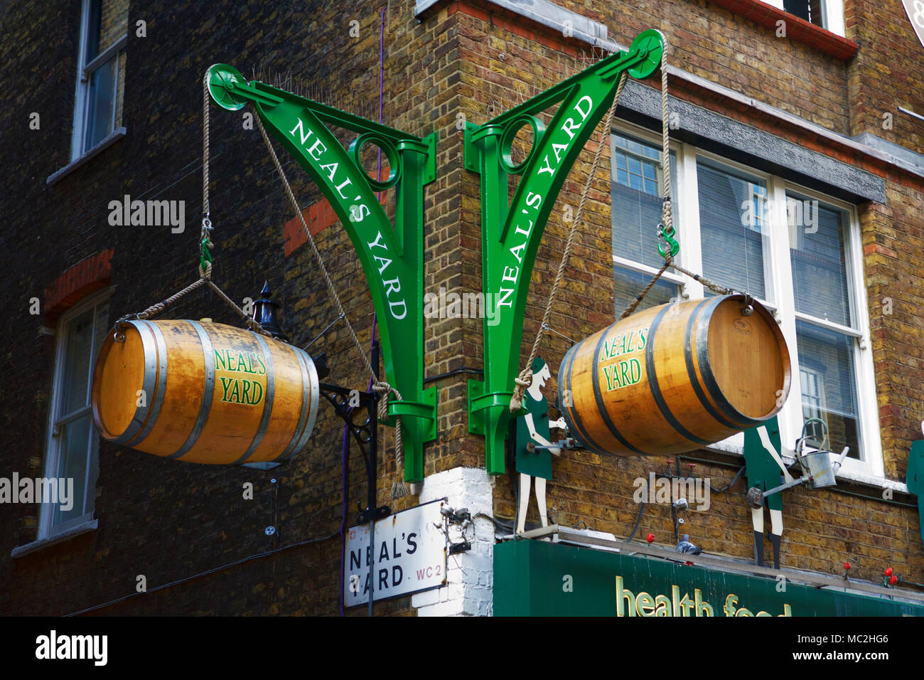 Covent Garden, Neals Yard London, England, Großbritannien. Stockfoto