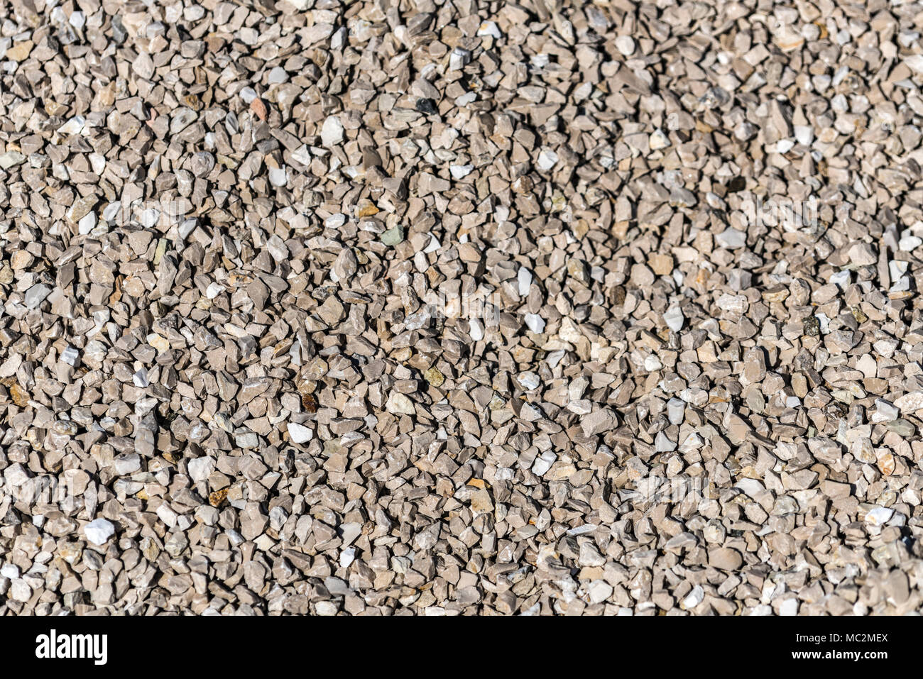 Kies haufen Makro Nahaufnahme Stockfoto