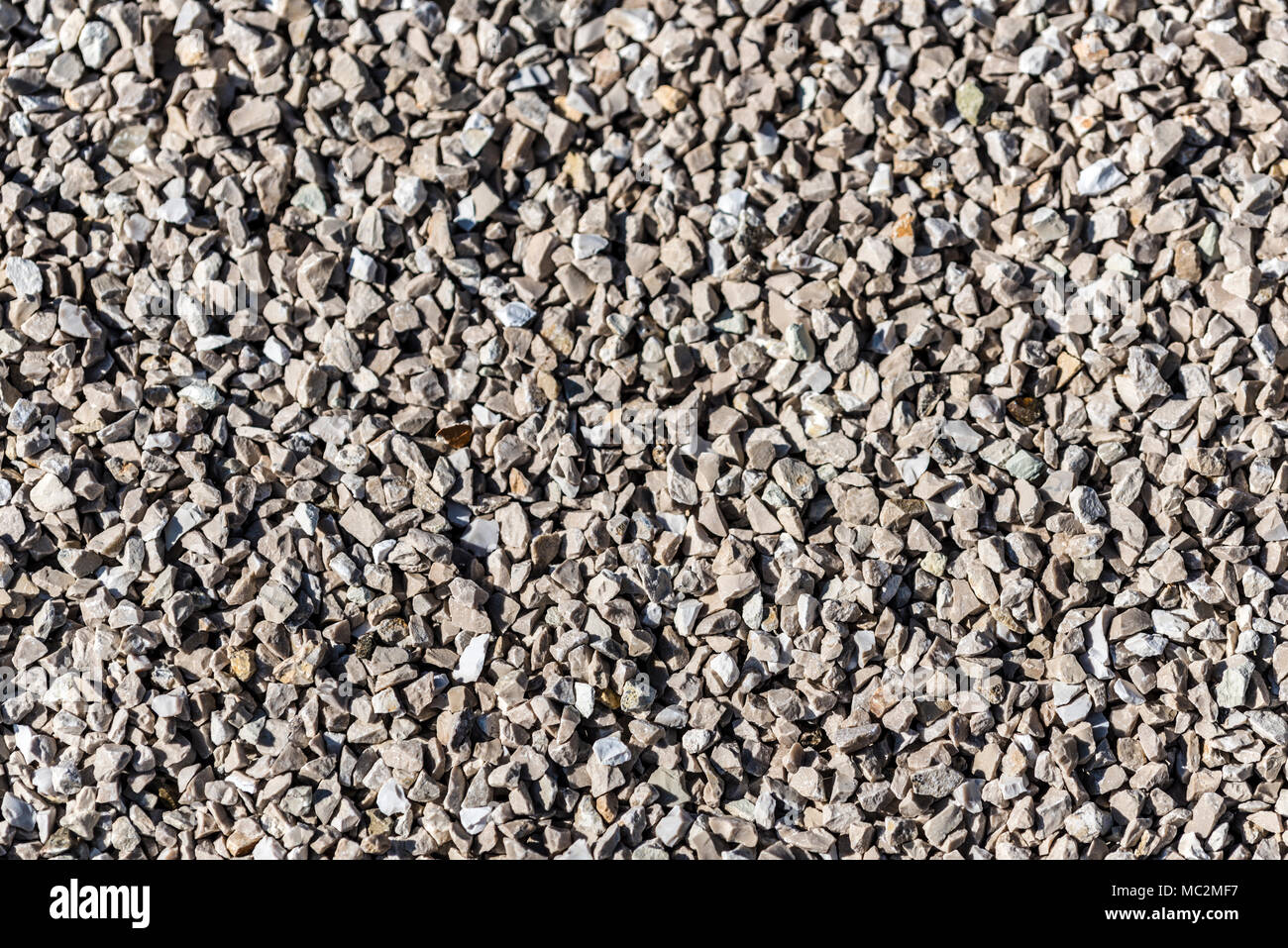 Kies haufen Makro Nahaufnahme Stockfoto