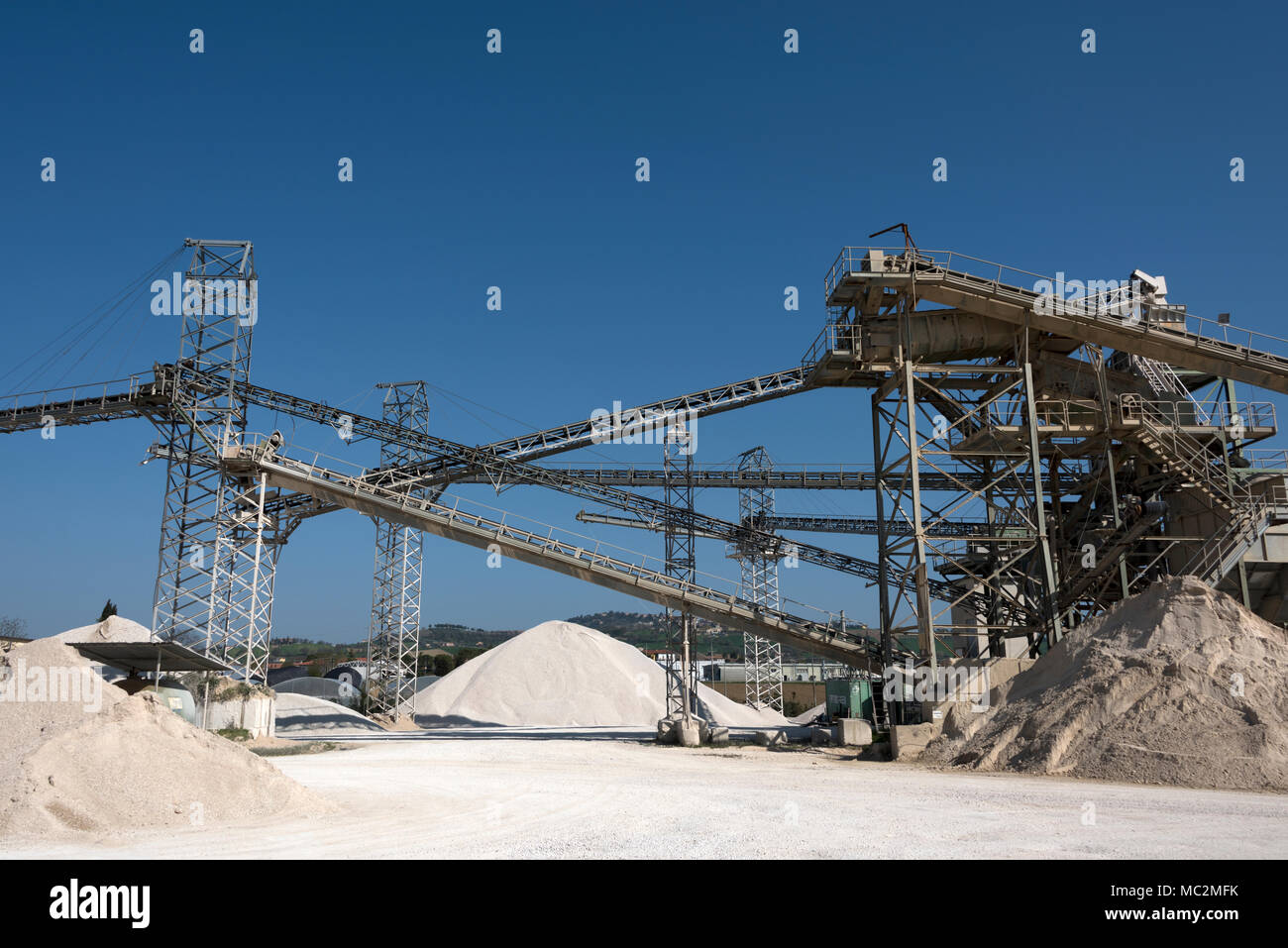 Kies factory Strukturen und Details Stockfoto