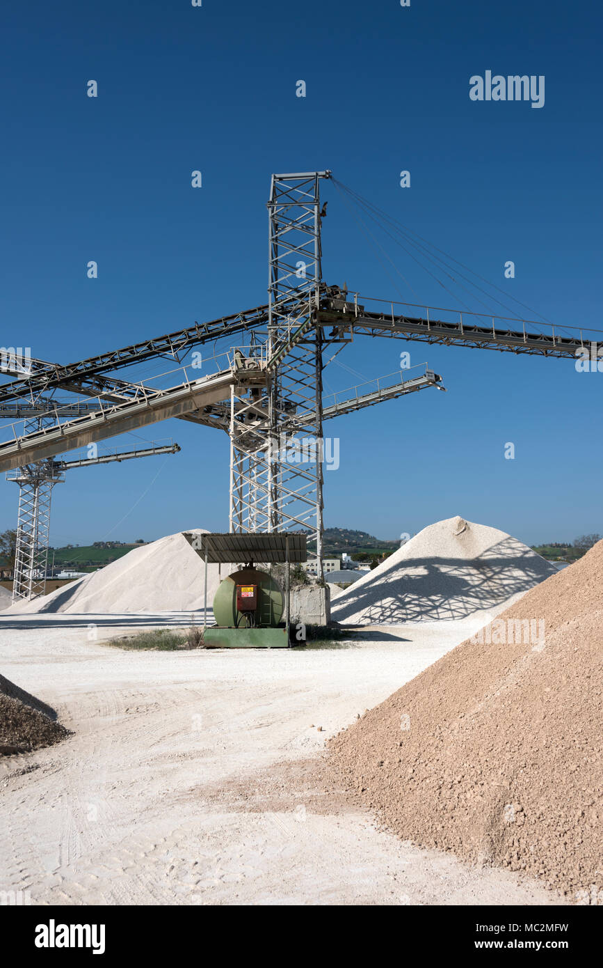 Kies factory Strukturen und Details Stockfoto