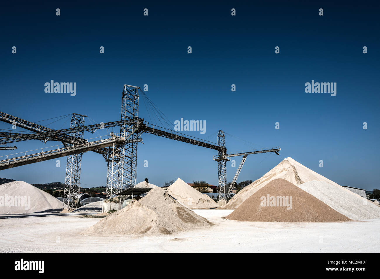 Kies factory Strukturen und Details Stockfoto