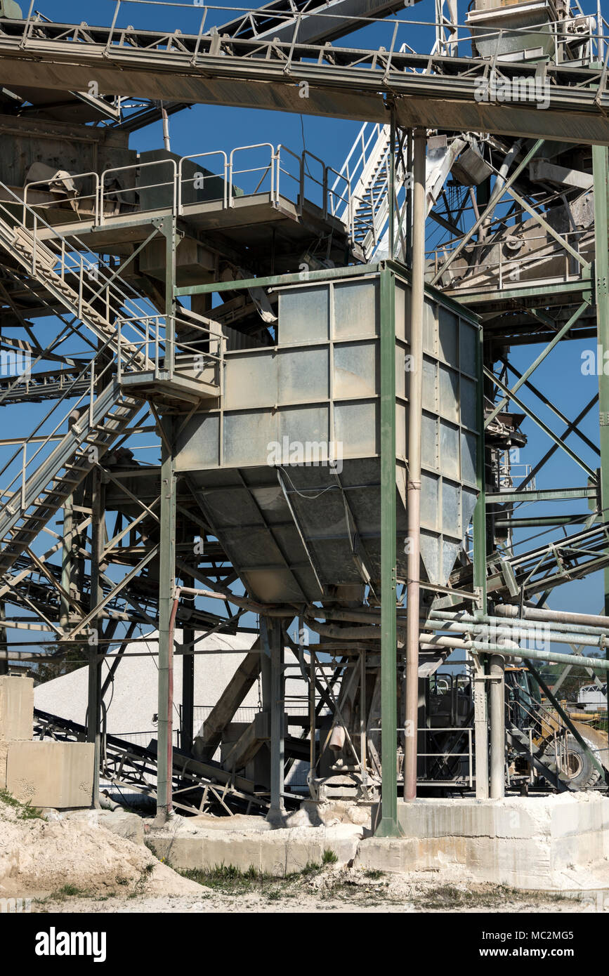 Kies factory Strukturen und Details Stockfoto