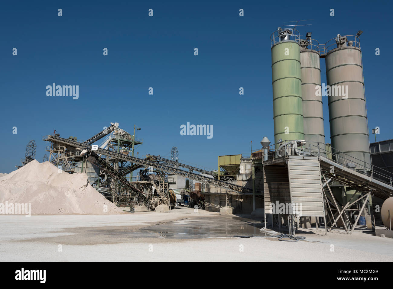 Kies factory Strukturen und Details Stockfoto